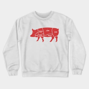 Labelled Pig Diagram Crewneck Sweatshirt